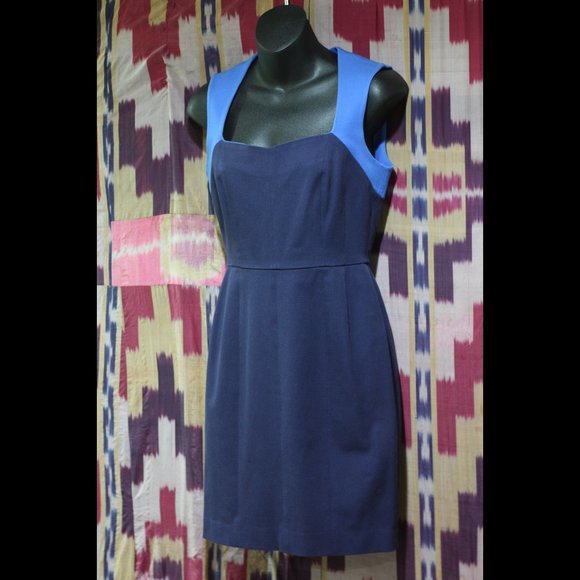 BANANA REPUBLIC Two Toned Blue Dress - Picture 1 of 4